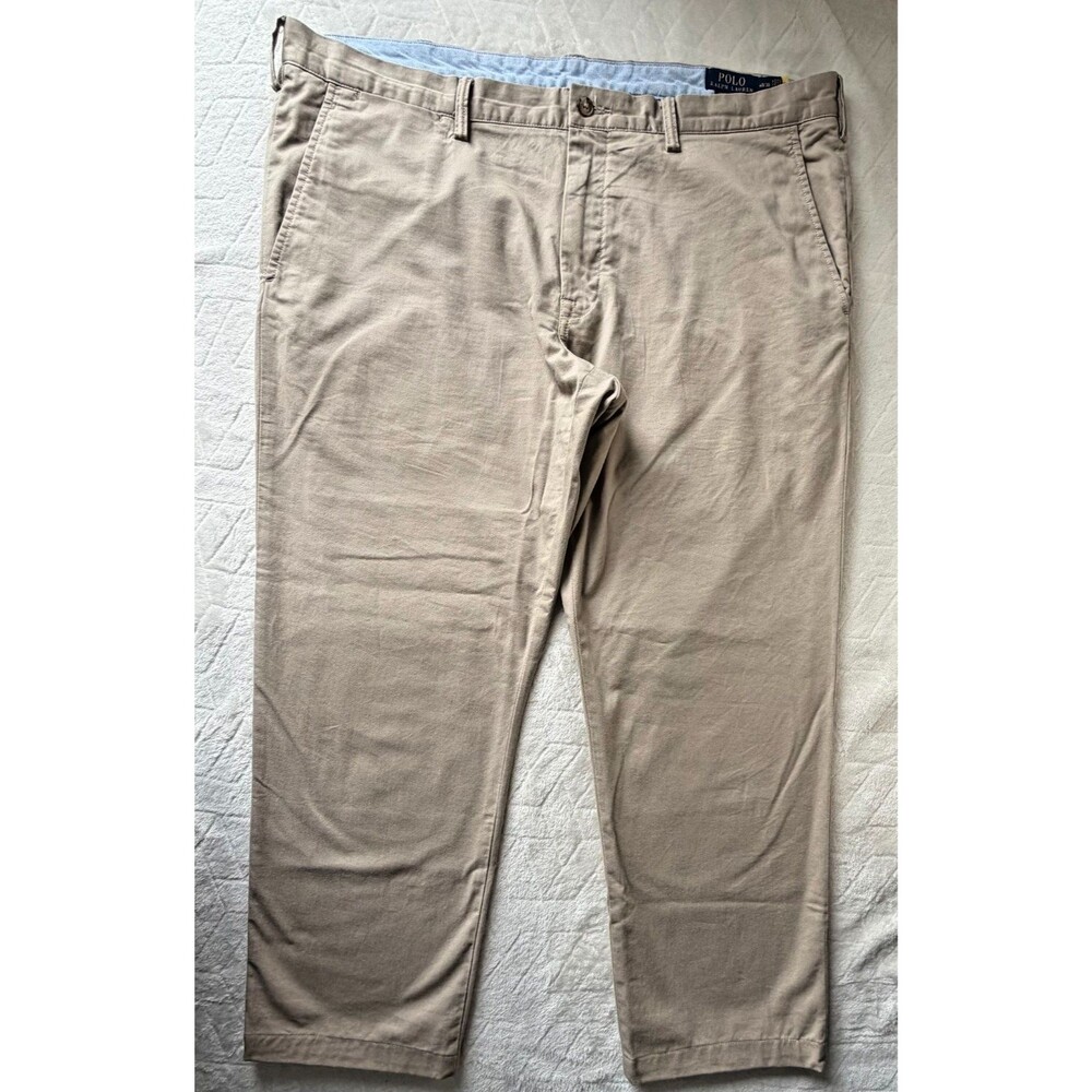 Polo Ralph Lauren Chino Mens 40x30 Khaki Stretch Slim Fit Cotton Twill Trousers